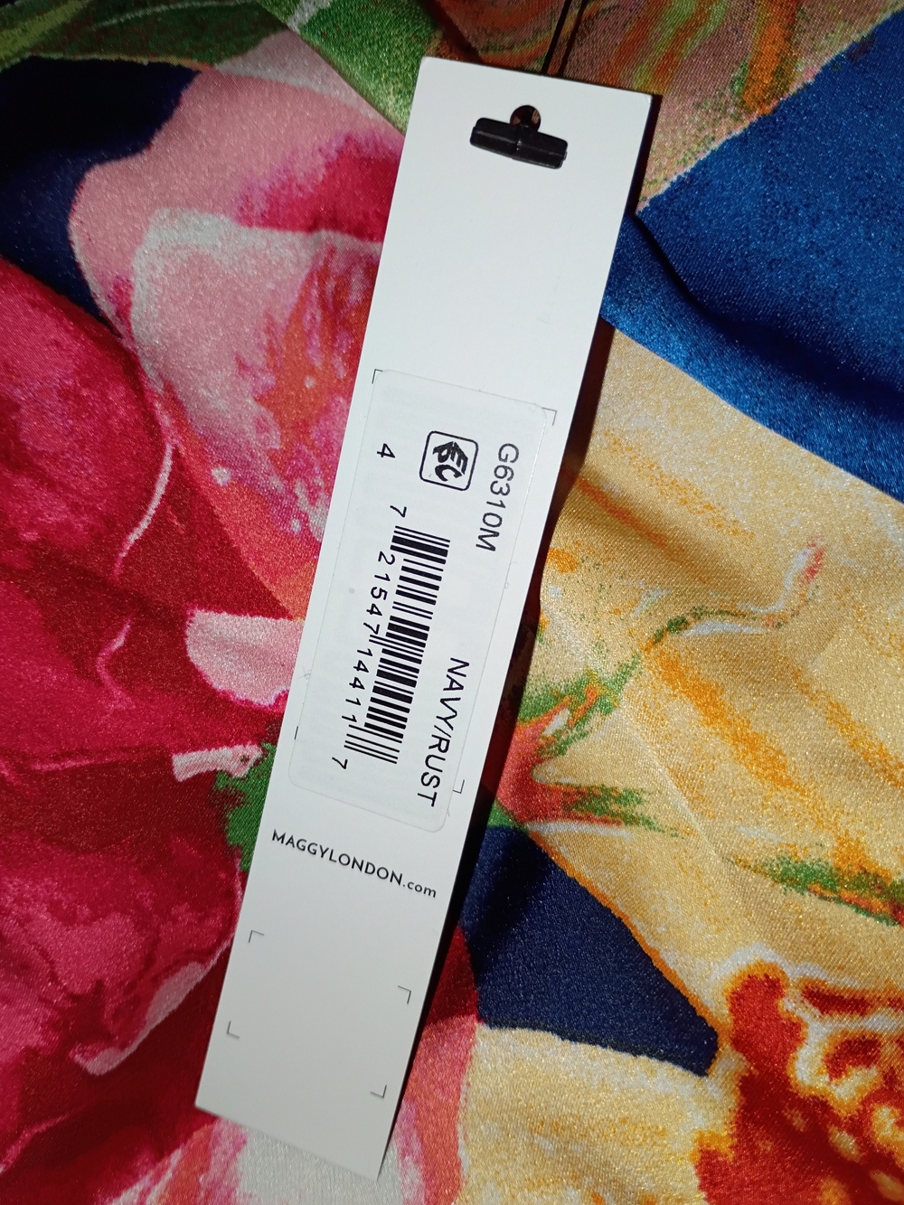 Maggy London Mock Neck Midi Length A-line Cap Sleeve Floral Dress Size 4 NWT - Picture 8 of 11